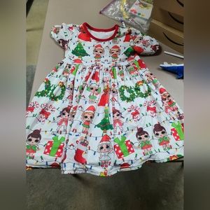 LOL and SANTA Christmas dresses size 6-7